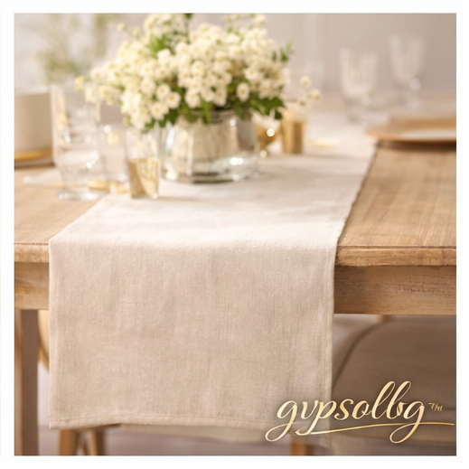 gvpsolbg™ Luxury Linen Table Runner - Dining Elegance