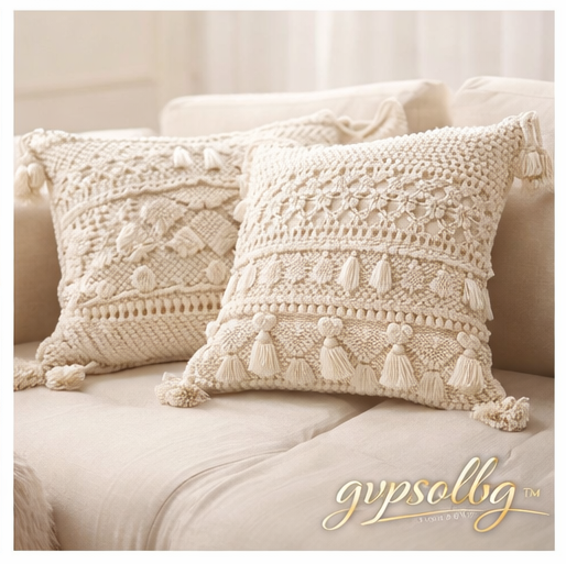 gvpsolbg™ Woven Decorative Throw Pillow Set - Boho Chic